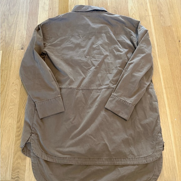COTTON TWILL UTILITY TUNIC Beige Tan Banana Republic Button down jacket M - Picture 12 of 15